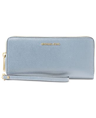 michael michael kors jet set travel geldbörse mit überschlag silber|Jet Set Travel Crossgrain Leather Continental Wallet .